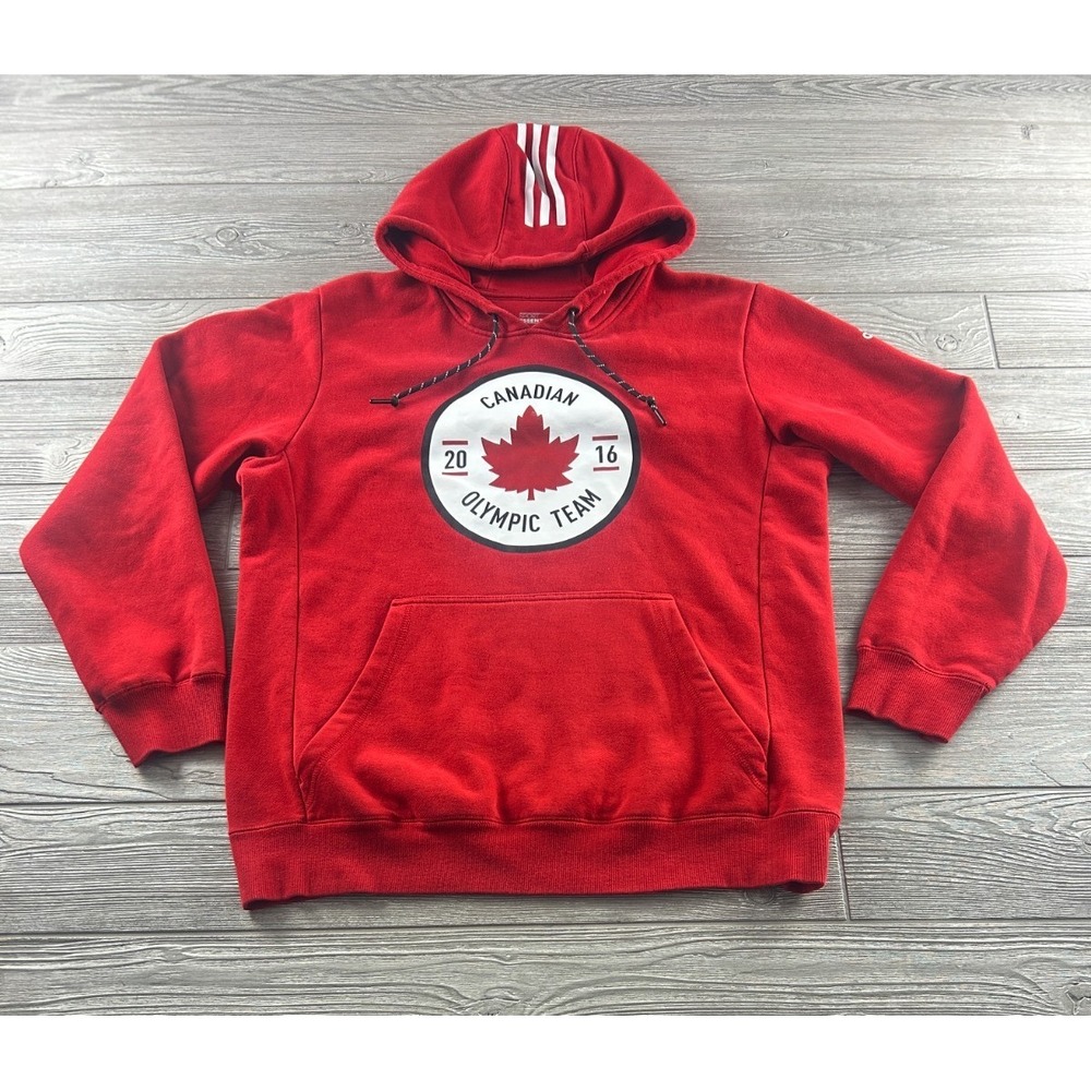 Adidas 2016 Canadian Olympic Team Pullover Hoodie Large